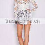 Guangzhou OEM Factory Women Clothes Long Sleeve Lace Fancy Tops Summer Sexy Women Tops thumbnail-2