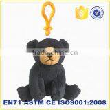 Plush Keychain for Promotion Stuffed Small Animals Cheap Black Teddy Bear Keychain Promotional thumbnail-1