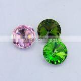 Emerald Color Crystal Stone Rivoli Cut Calibrated Beads for Decorative Dress thumbnail-3