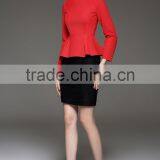 Autumn Season Ladies Fashion Long Sleeve Ruffled Stand Collar Blouse thumbnail-4