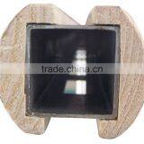 Shop Round Wooden Outrigger Wall Mounted Wooden Display System thumbnail-3