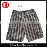 Cheap Cargo Short Pants Stocklots Men's Washed Shorts Printed Plaid thumbnail-4