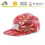 African Pattern Material Newest Leather Patch Cotton Brand 5 Panel Cap thumbnail-2