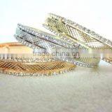 Designer Bangle Sets in Three Tones- Silver,Gold,Copper thumbnail-4