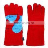Long Leather Red Safety Gloves/ Professional Gloves Manufactor thumbnail-1