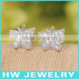 40621 Micro Pave 925 Sterling Silver Earrings thumbnail-1