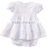 New Design Children Smocked Pink Flower Kids Clothes Wholesale Fashion Boutique Girl Clothing Set thumbnail-3