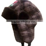 good sell warm winter earflap child fur hats in coffee colour