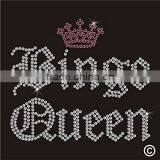 Rhinestone Diamante Crystal Iron On T Shirt Design Transfer - BINGO QUEEN thumbnail-1