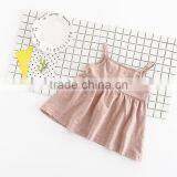 Unique Baby Girl Handmade Dresses Child Plain Red Prinecess Party Dress Cotton Baby Clothing Wholesale thumbnail-2