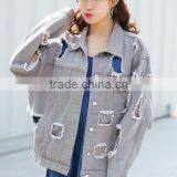 Zm35731a Sweet Girl Denim Jean Jacket 2017 Autumn Clothes for Women thumbnail-1