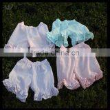 New Personalized Striped Ruffle Seersucker Girls Shorts thumbnail-2