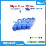 Metal Aglets Shoelace Tips in Gold/Silver/Gun Black/White/Red/Blue 6 Colors - Set of 4 Tips And Screws Includes Screwdriver thumbnail-4