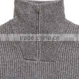 55% Acrylic, 45% Cotton Polo Sweater Pullover Men Half Zip Sweater thumbnail-2