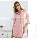 The Spring and Autumn Period and the Modal Seven Shirt Sleeve Pajamas Women Summer Thin Sexy Nightgown Loose Big Yards thumbnail-4