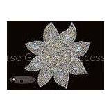 Work Designs Rhinestone Flower Applique  For Dresses , Customized