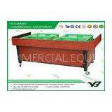 Large Capacity Steel Supermarket Fruit Vegetable Display Rack With Wheels