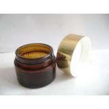 Sell Amber Glass Cosmetic Jar With Cap