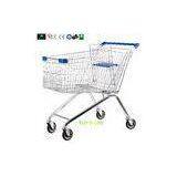 150L Grocery Store Shopping Carts With Baby Seat / Supermarket Shopping Trolley