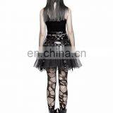 Gothic Fetish Punk Rave Black PVC Leather Skirt With Petticoat Q-307 thumbnail-6