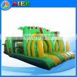 Giant Inflatable Green Forest Theme Obstacle Course For Sale