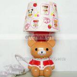 resin children bear table lamp