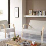 Cheap Affordable North Europe Style Living Room Wood Sofa thumbnail-4