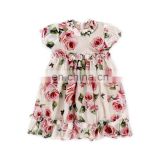 Baby Girl short sleeve Floral printing flower dress cutest Girls discount Summer Dresses