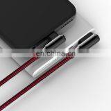 2019 Micro USB Cable USB Fast Charger Nylon Cord Micro USB 90 Degree Data Cable thumbnail-6