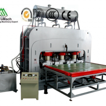 Short Cycle Melamine Laminating Hot Press for HDF Laminate Flooring, Furniture thumbnail-1