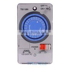 TB118N Mechanical Timer Switch Mini Mechanical Timer Relay 230V 60Hz 24 Hours Mechanical Timer Switch
