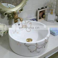 Modern Home Decoration Table Top Art Bathroom Porcelain Washing Basin