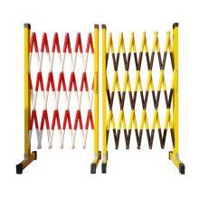 Safe Construction Round Tube Telescopic Fence Glass Fiber Reinforced Plastic Movable Isolation Belt Fence Protective Fence thumbnail-5