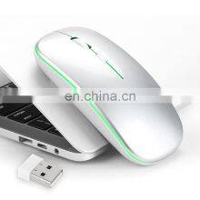 Mouse Inalambrico Ultra-Thin Rechargeable Colorful 2.4Ghz Optical Computer Wireless Gaming Mouse thumbnail-4