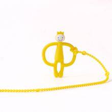 BPA Free Soft Soothing Pacifier Monkey Teether Baby Teething Toy Silicone Baby Teether thumbnail-4