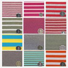 A Large Number of Stock Knitted Cotton Spandex Striped T-shirt Fabric is Supplied All Year Round thumbnail-1