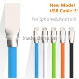 Factory Supply Laser logo all in one usb data cable 2in1 usb data cable support newest IOS system