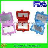 2012 Hot Sale Silicone Folding Mini High Quality Pocket Mirror thumbnail-1
