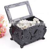 D16 ANPHY Cabinet Flower Pattern Storage Case With Mirror Jewelry Box Holder Display Stock thumbnail-1