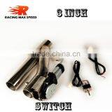 2.5 Inch Type y Stainless Steel Electric Exhaust System With Swtich