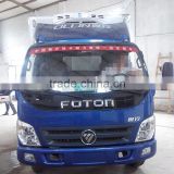 Colored refrigerated trucks body red or blue colors freezing truck body