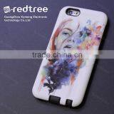 3D Emboss Colorfull Full Printed TPU+PC Phone Case Cover for Iphone 6s 6plus 7