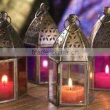Candle Lantern Colour Glass Lantern AL-72 thumbnail-1