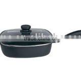 28cm Cast Aluminium Square Pan With Long Handle thumbnail-1