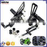 ARS-ZX250R/08 Top Quality Aluminum Adjustable Motorcycle Passenger Foot Pegs for Kawasaki NINJA 250R 08-12