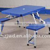 Folding Plastic Camping/Picnic Table thumbnail-1