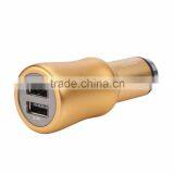 Hot Sale New Stype Metal Dual Port Usb Car Charger 5V 3.1A