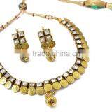 Indian Traditional South Indian Style Gold Polish Necklace For Women thumbnail-2