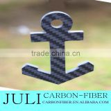 Personalized Basic Round button Carbon Fiber Key Chain