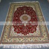 Hand Knotted 4x6ft Chinese Persian Red Silk Rug Carpets thumbnail-1